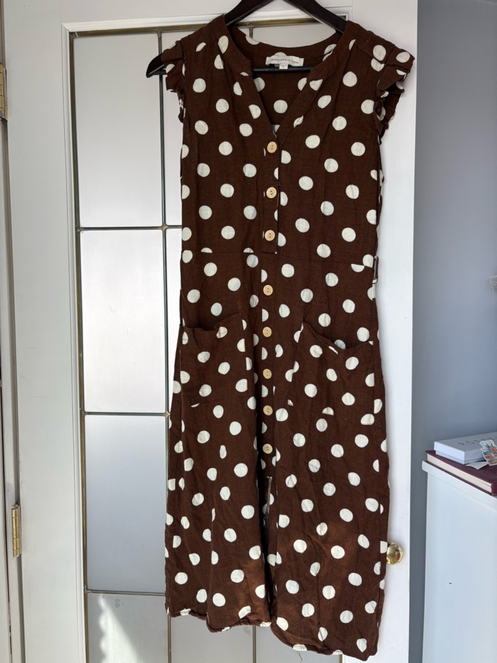 Monteau Polka Dot Brown dress in size medium